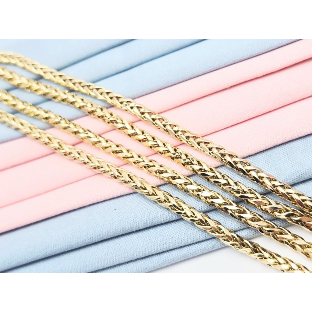 Unique 14k Solid Yellow Gold Designer Rounded Franco Link Chain Necklace 305 L